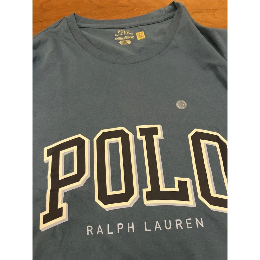Polo Ralph Lauren Men's Graphic Logo Short Sleeve T-Shirt Men's 2XLT NWT Blue